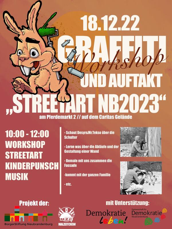 Flyer Graffiti-Workshop am 18.12.2022